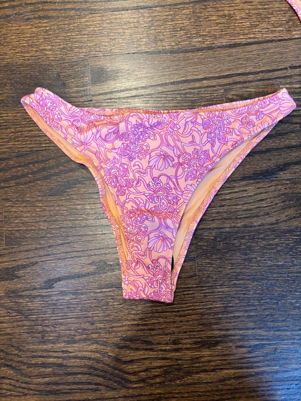 Ramy Brook Pink & Orange Floral Bikini Bottom NEW size XS